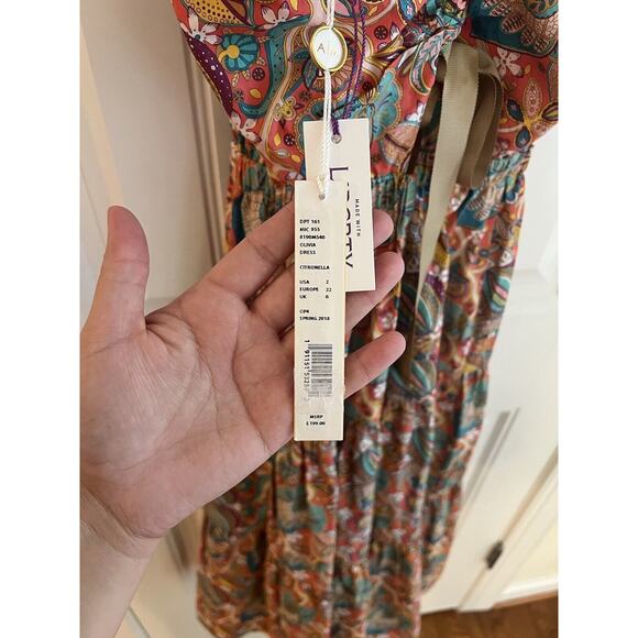 NEW NWT Antonio Melani‎ Liberty London Olivia Halter Citronella Dress US 2 - Picture 6 of 8